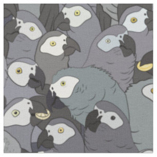 Tissu Gray africain partout sur le Motif