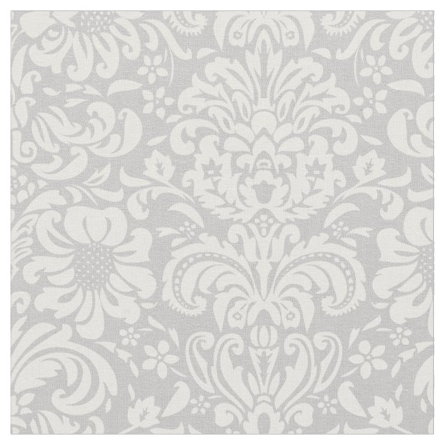 Tissu Gray Floral Damask (Fermer)