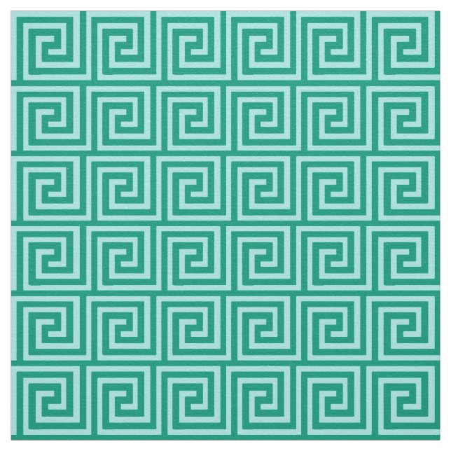 Tissu Grec Key, turquoise et aqua (Échantillon)
