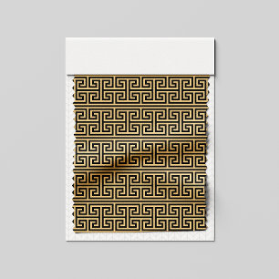 Tissu Grec Meander Carré clé H Motif Brown