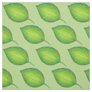 Tissu Green Basil Leaf Feuilles Italien Herb Garden