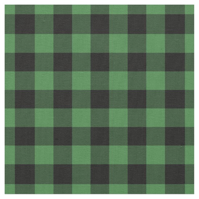 Tissu Green & Black Gingham Plaid (Fermer)
