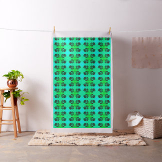 Tissu Green Bluegreen Rose Silhouette Flore Fabric 56"