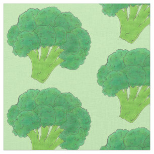 Tissu Green Head of Broccoli Veggie Vegetable Veg Garden
