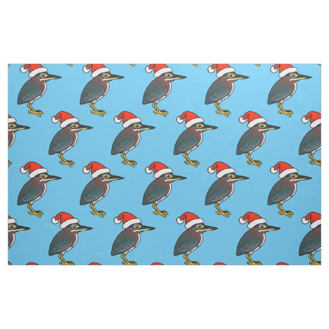 Tissu Green Heron Père Noël (Fat Quarter)