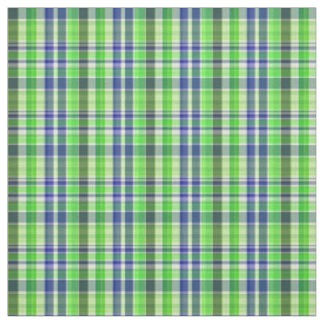 Tissu Green Navy White Preppy Madras Style Plaid Sz2#1