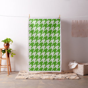 Tissu Green & Pale Green Houndstooth Motif sans fil