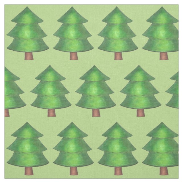 Tissu Green Pine Tree Forest Camp Bois (Échantillon)