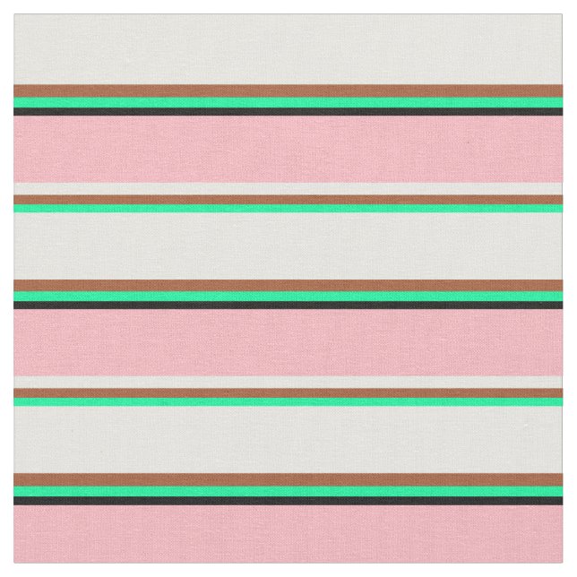 Tissu Green, Sienna, Mint Cream, Light Pink et Black (Fermer)