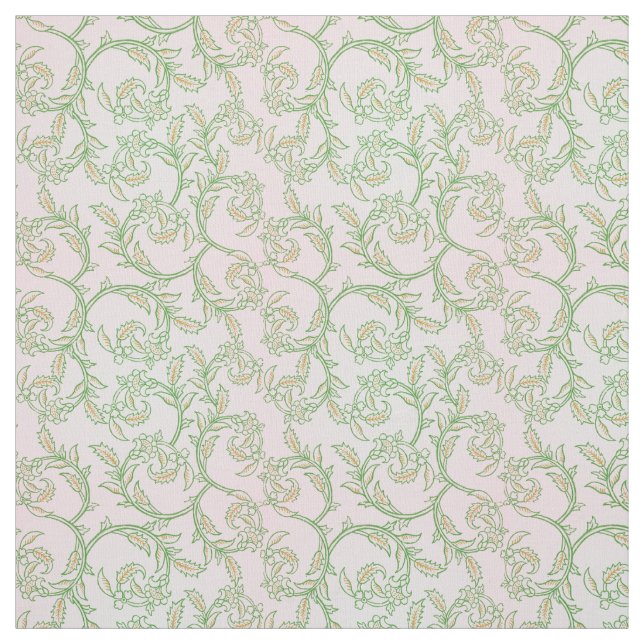 Tissu Green Vine Pattern Decorative Textile Fabric (Échantillon)