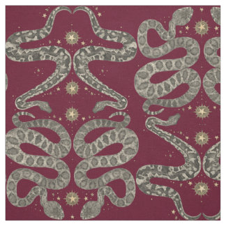 tissu grenat de serpents célestes