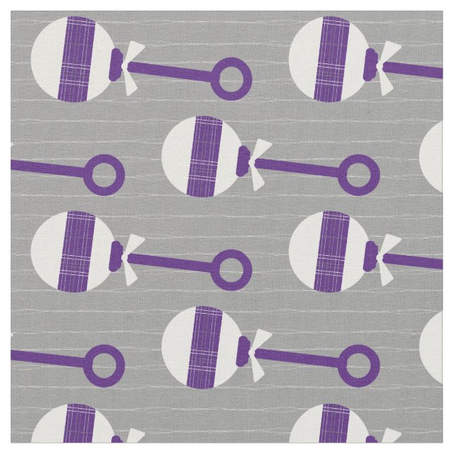 Tissu Grenouille à cornes Purple Plaid Baby Rattle sur G (Fermer)