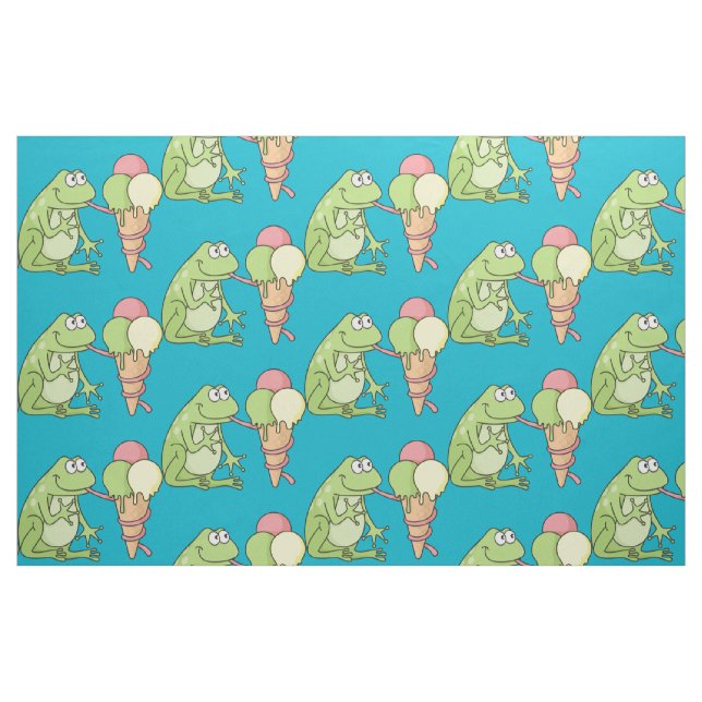 Tissu Grenouille à crème glacée (Fat Quarter)