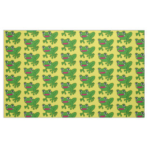 Tissu Grenouille drôle