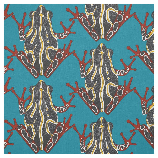 Tissu grenouille du congo bleu (Échantillon)