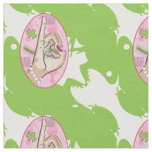 Tissu Grenouille rose et verte