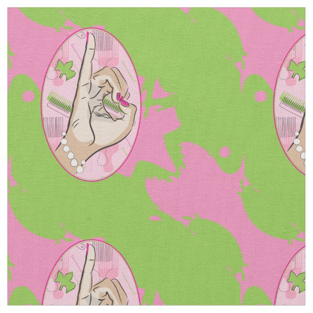 Tissu Grenouille rose et verte (Fermer)
