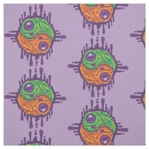 Tissu Grenouille séchée Trippy Yin Yang