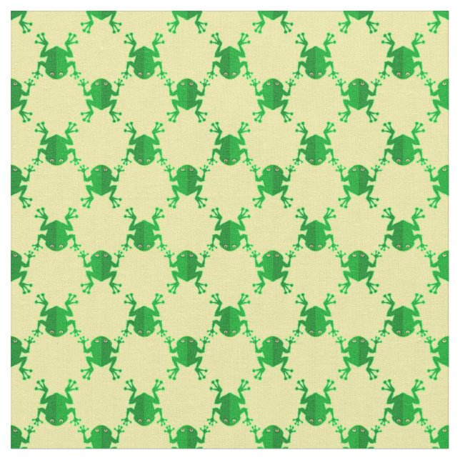 Tissu Grenouilles mignonnes de bande dessinée (Fermer)
