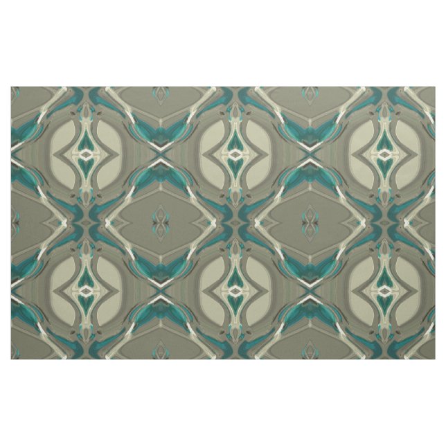 Tissu Grey and Blue Abstract (Fat Quarter)