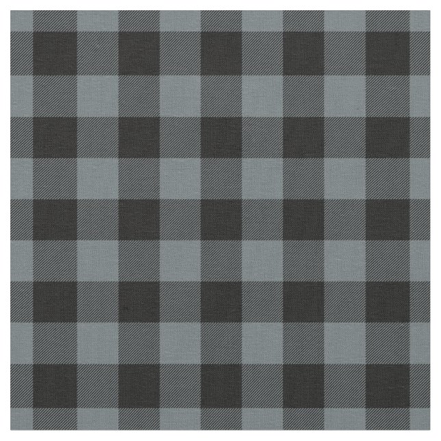 Tissu Grey Blue & Black Plaid Gingham (Fermer)