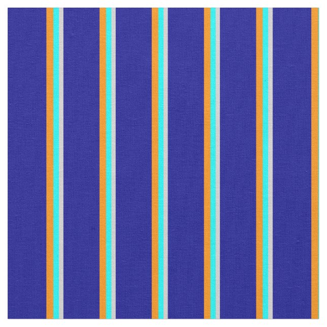 Tissu Grey clair, Aqua, orange foncé et bleu foncé (Fermer)