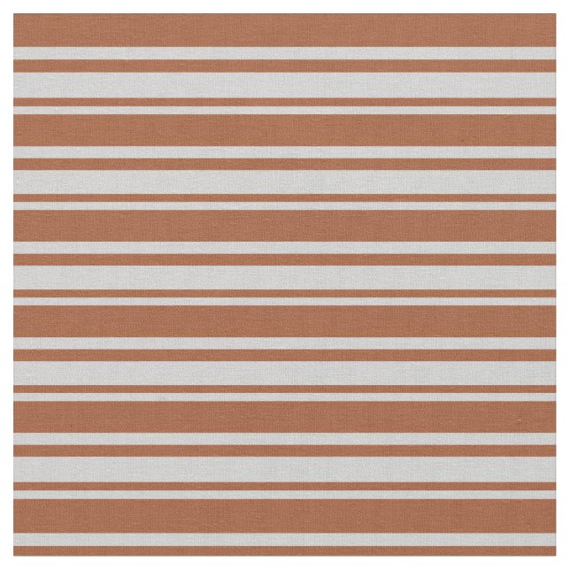 Tissu Grey clair et Sienne Motif des rayures (Fermer)