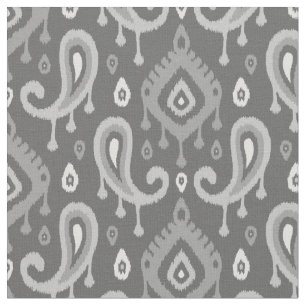 Tissu Grey Ikat Paisley