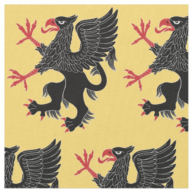 Tissu Griffin Rampant Sable (Fermer)
