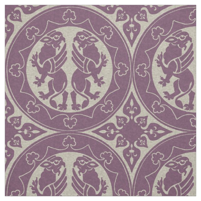 Tissu Griffins médiévaux (Échantillon)