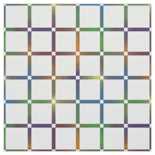 Tissu Grille colorée avec espace négatif mélangé arc-en-