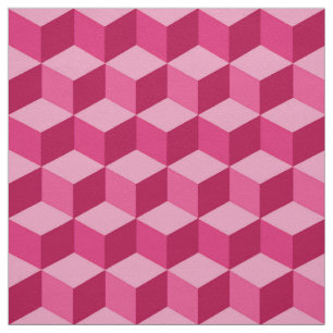 Tissu Grille moderne de diamant, fuchsia et rose-clair