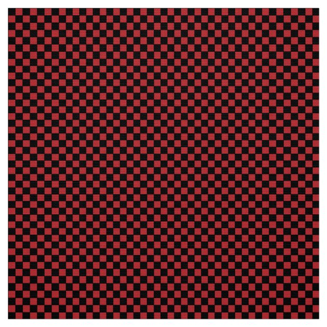 Tissu Grille noire et rouge : Gras & Design moderne (Échantillon)