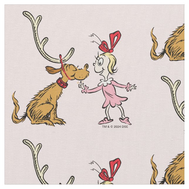 Tissu Grinch | Max & Cindy Lou Who (Fermer)