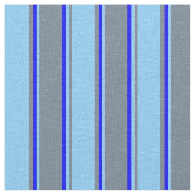 Tissu gris ardoise, bleu ciel clair et bleu (Fermer)