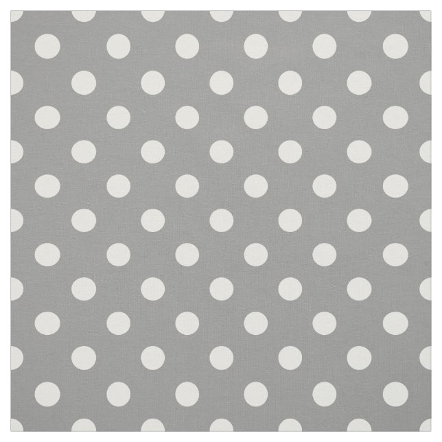 Tissu Gris Ash Blanc Pois Textile (Échantillon)