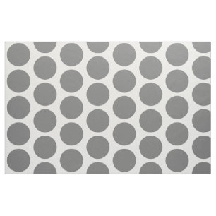 Tissu Gris Blanc Gros Pois