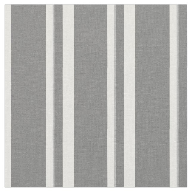 Tissu Gris Blanc Vertical Stripes Élégant Unisex Neutre (Fermer)