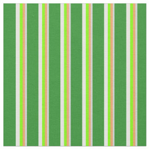 Tissu Gris, Brown, Chartreuse, Crème à la menthe & Vert