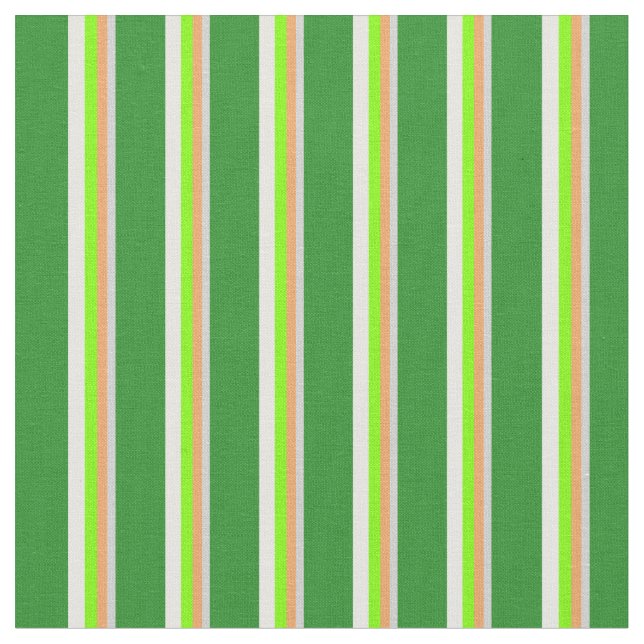 Tissu Gris, Brown, Chartreuse, Crème à la menthe & Vert (Fermer)
