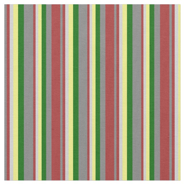 Tissu Gris, Brown, gris clair, jaune et vert foncé (Fermer)