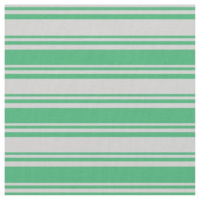 Tissu Gris clair et Motif vert mer (Fermer)