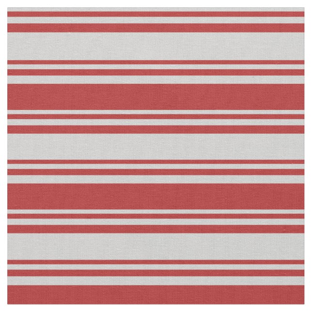 Tissu Gris clair et rayures rouges (Fermer)