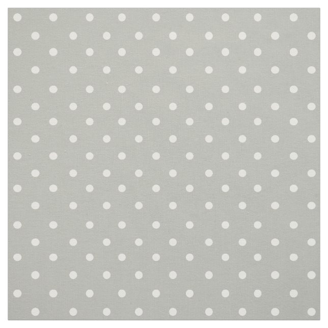 Tissu Gris classique avec le pois blanc (Échantillon)
