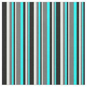 Tissu Gris d'Aqua, gris de Dim, blanc et noir