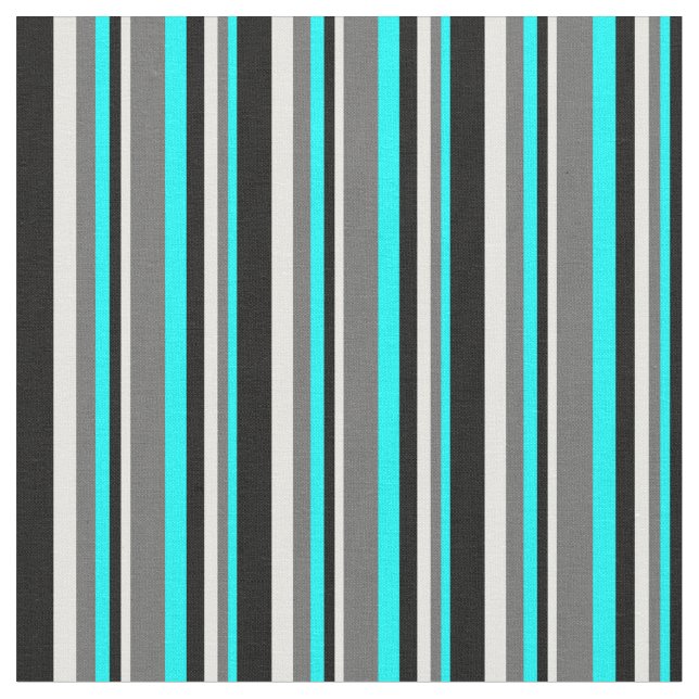Tissu Gris d'Aqua, gris de Dim, blanc et noir (Fermer)