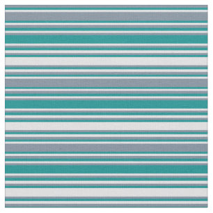 Tissu Gris d'ardoise claire, Cyan foncé et rayures de la