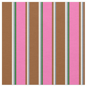 Tissu Gris d'ardoise, Crème à la menthe, Brown, Rose cha