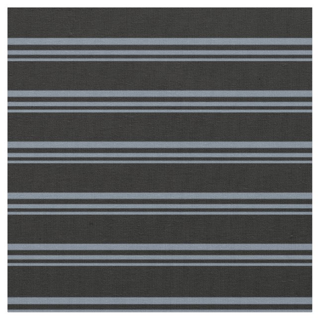 Tissu Gris d'ardoise et lignes noires/Motifs de rayures (Fermer)