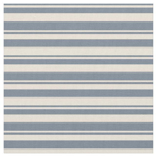 Tissu Gris d'ardoise et Motif bisque rayé (Fermer)